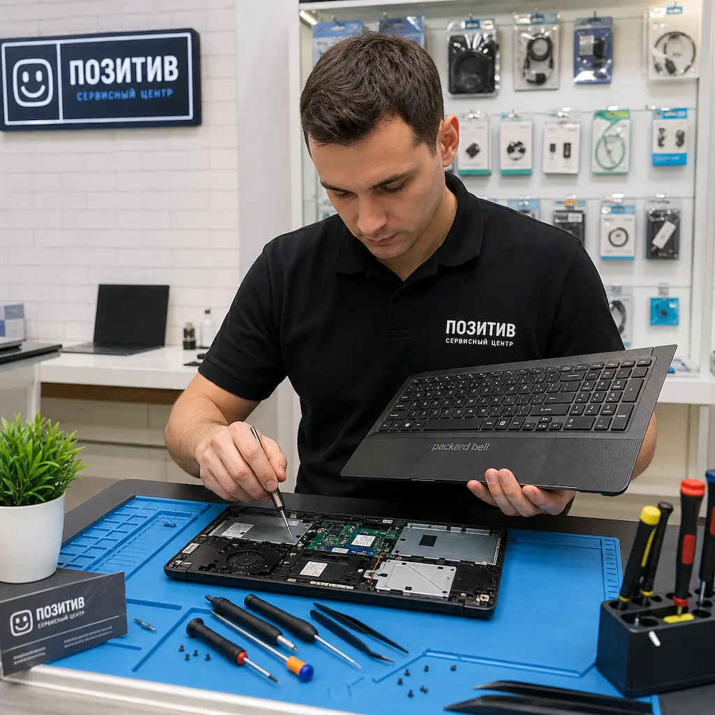 заменить клавиатуру на ноутбуке Packard Bell во Владимире
