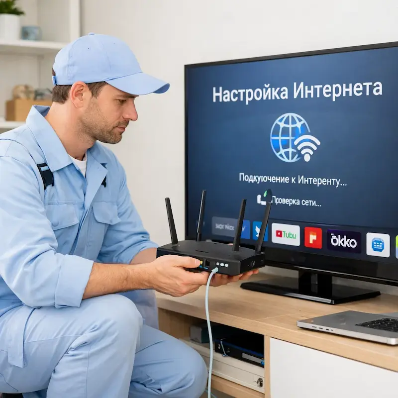 Настройка интернета на телевизоре во Владимире
