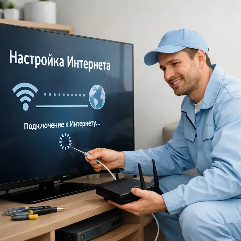 Настройка интернета на ТВ во Владимире