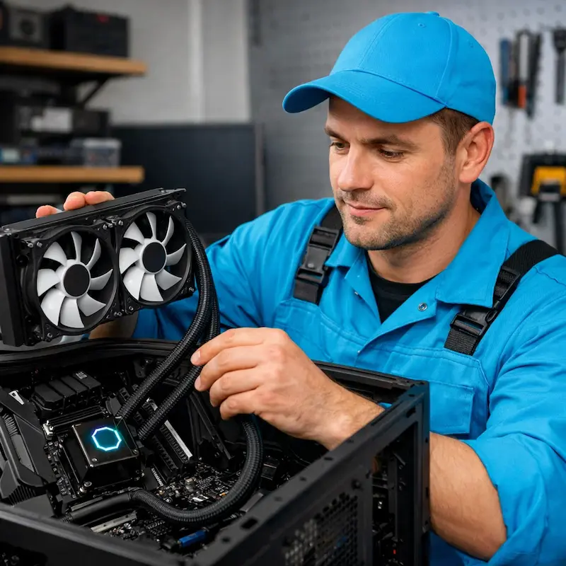 Установка водяного охлаждения на компьютер во Владимире